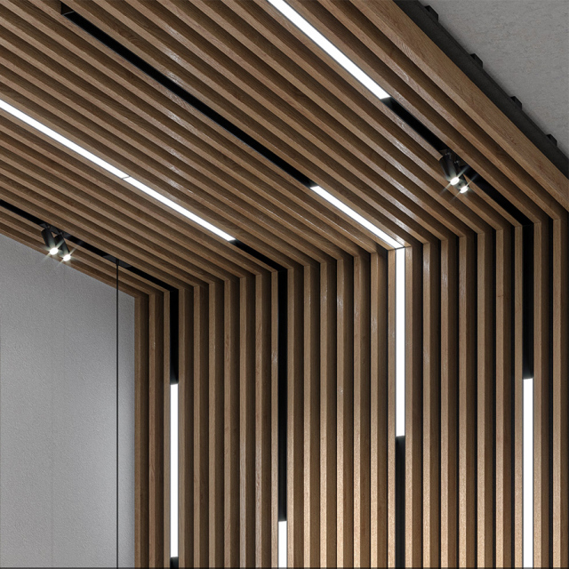 Tambour Wall Panel Walnut Wood Veneer