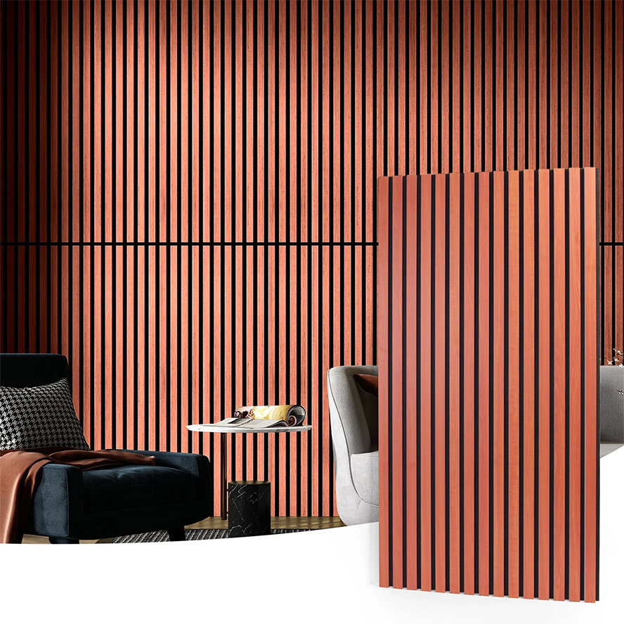 Slatwall Acoustic Walnut Panel