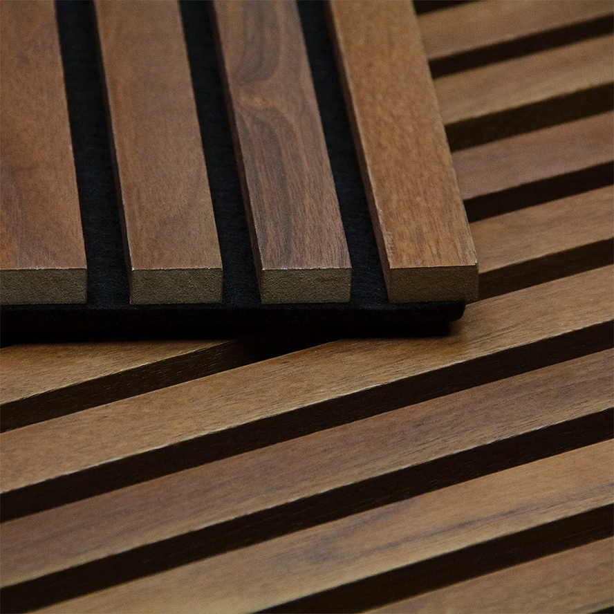Slatwall Acoustic Walnut Panel