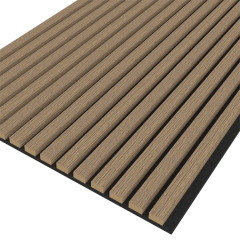 Smoked Oak Wood Acoustic Slat Wall Panels