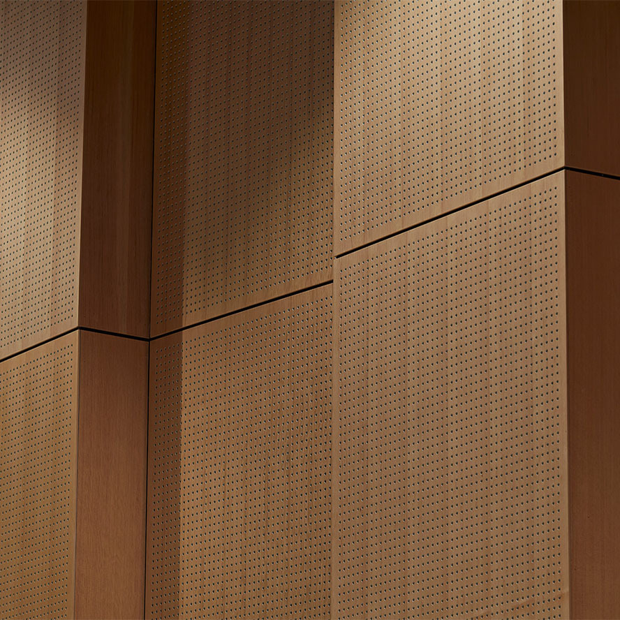 Acoustic Perforated Cladding Panel Wood
