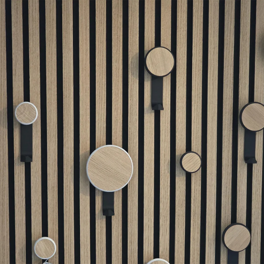 Oak Wood Slats Wall