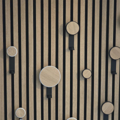 Oak Wood Slats Wall
