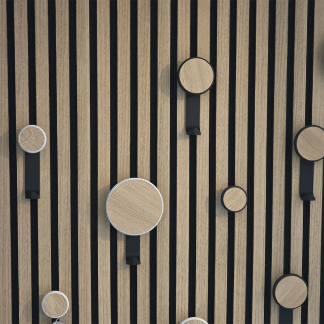Oak Wood Slats Wall
