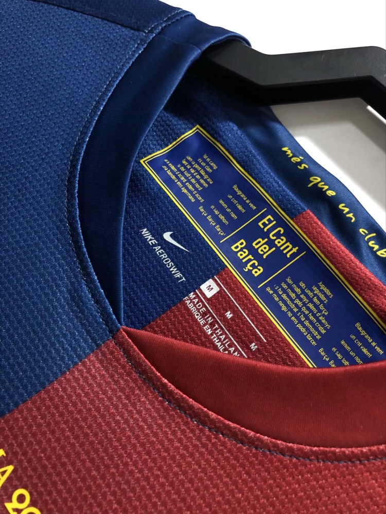 08∕09 Barcelona home Long Sleeve retro Fan version