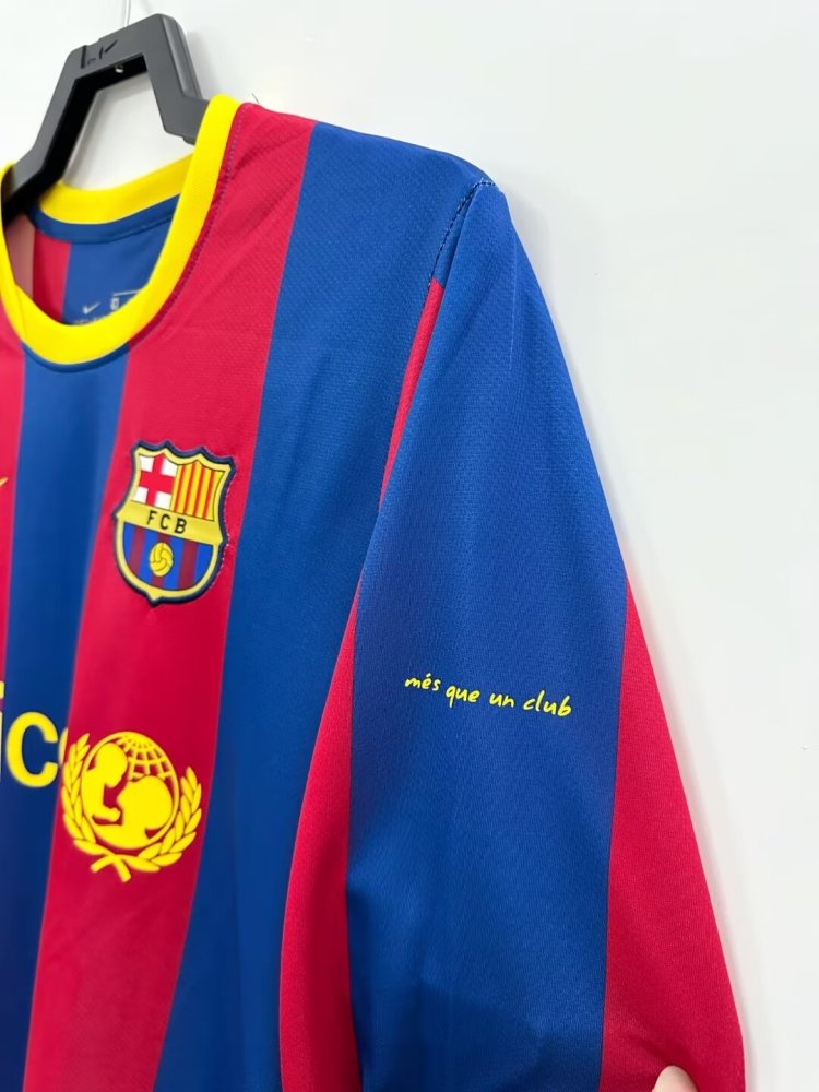 10∕11 Barcelona home Long Sleeve retro Fan version