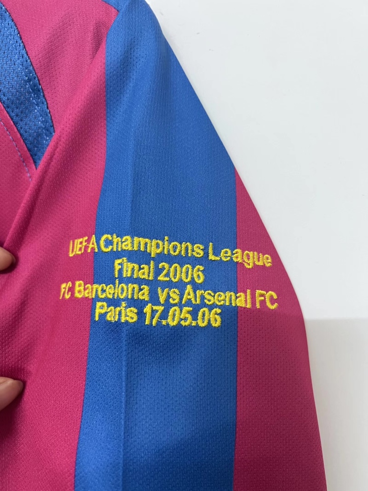 05∕06 Barcelona home Long Sleeve UEFA Champions League retro Fan version