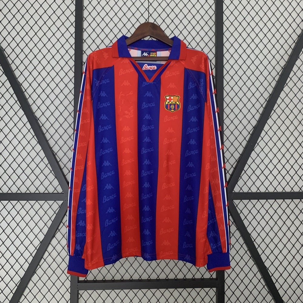 96∕97 Barcelona home Long Sleeve retro Fan version