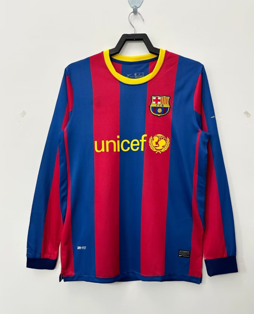 10∕11 Barcelona home Long Sleeve retro Fan version