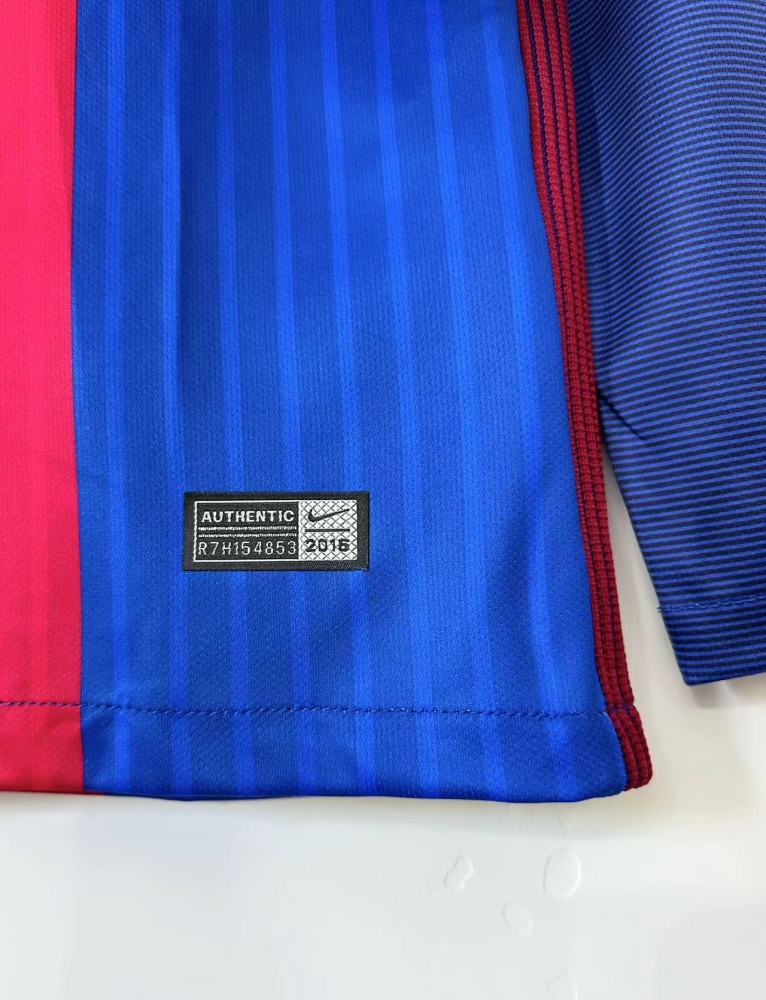 16/17 Barcelona home Long Sleeve retro Fan version