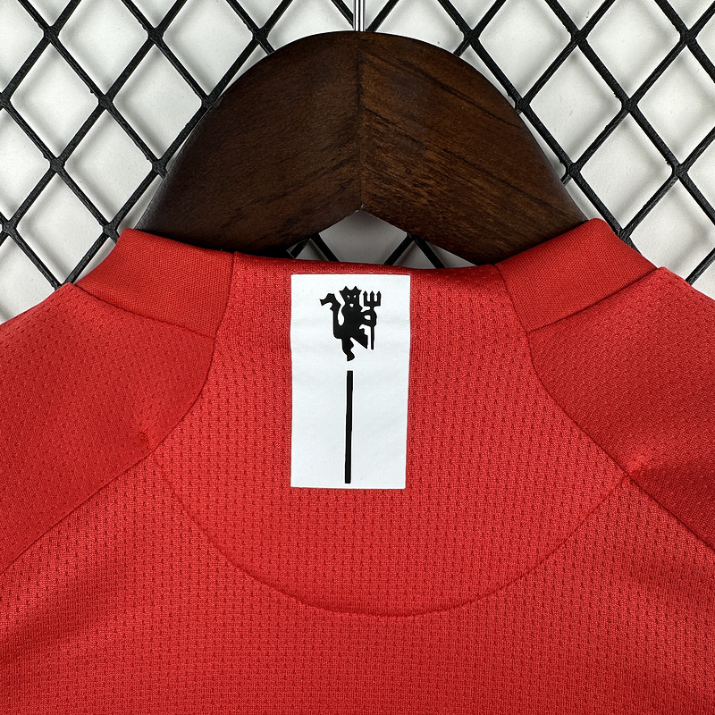 0708 Manchester United home retro Kids kit Long sleeve
