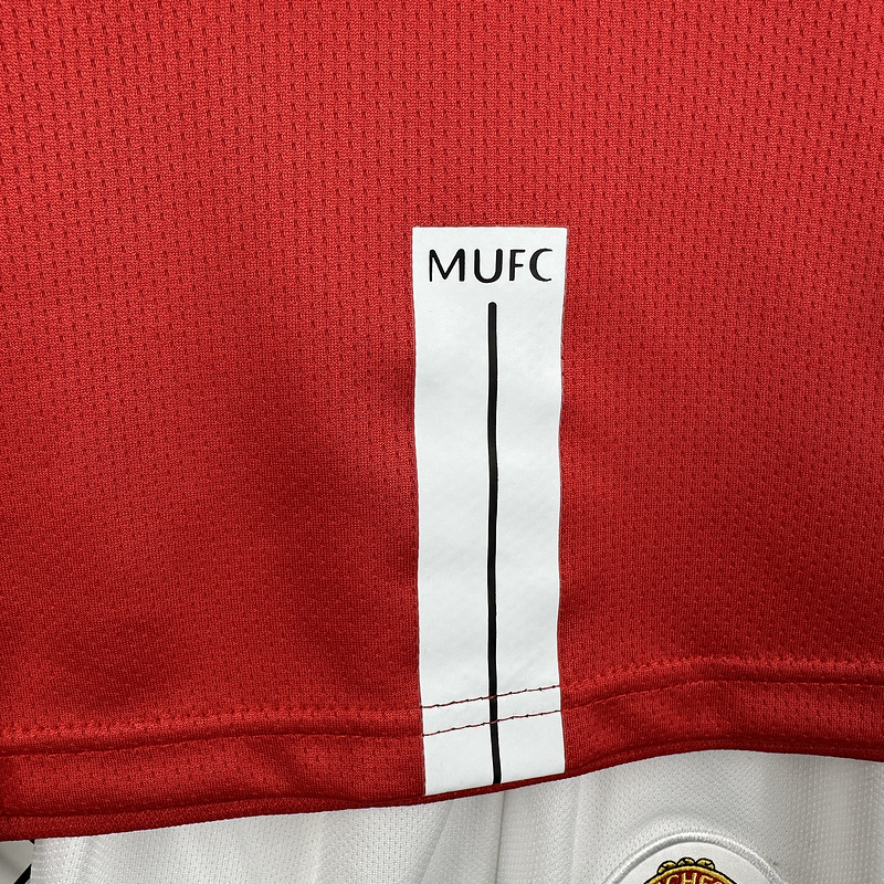 0708 Manchester United home retro Kids kit Long sleeve