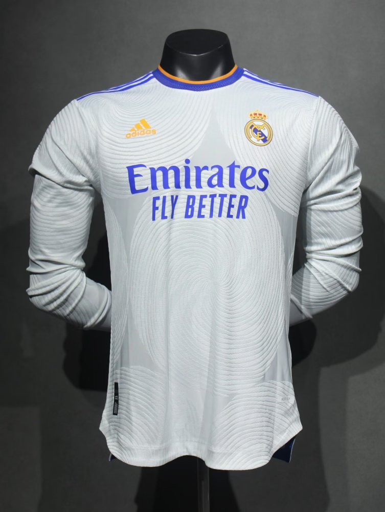 2122 Real Madrid home Long sleeve Retro Player version