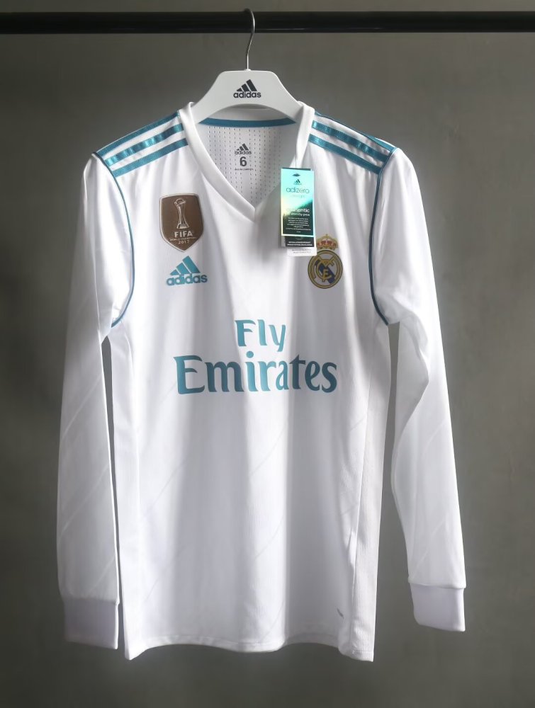 1718 Real Madrid home Long sleeve Retro Player version