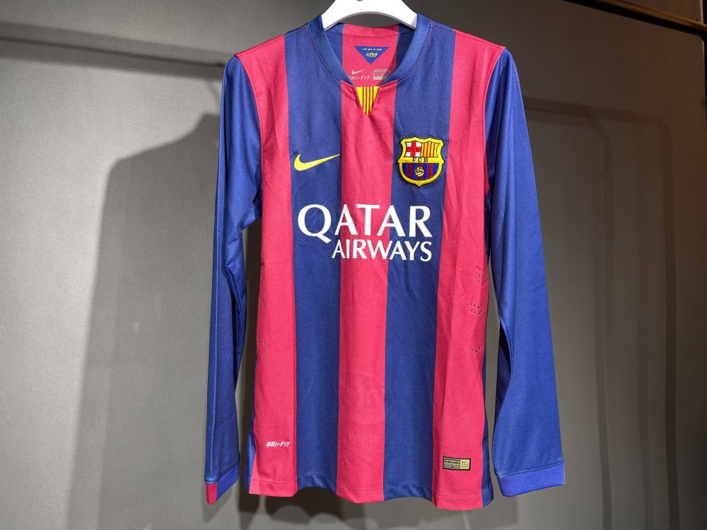 1415 Barcelona home Long sleeve Retro Player version