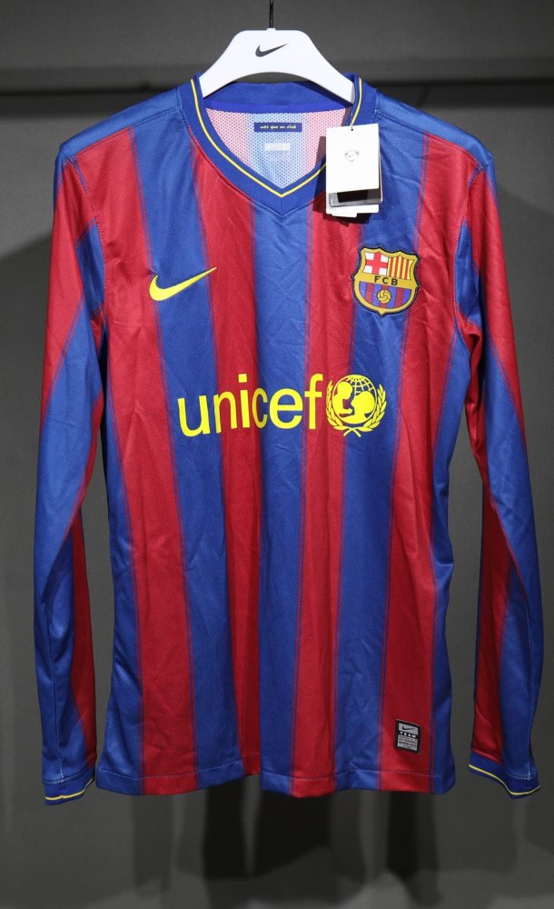 0910 Barcelona home Long sleeve Retro Player version