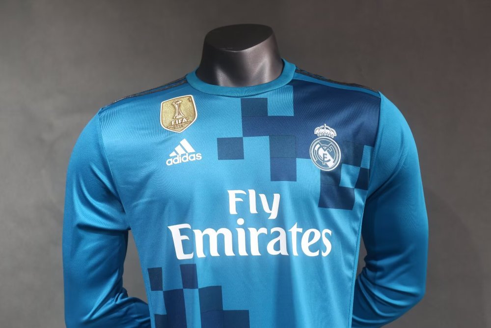 1718 Real Madrid Third Long sleeve Retro Player version