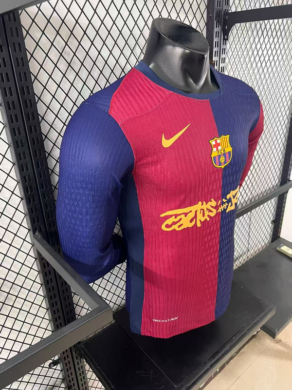 2024/2025 Limited Edition FC Barcelona x Travis Scott Men’s Home Player version Long sleeve