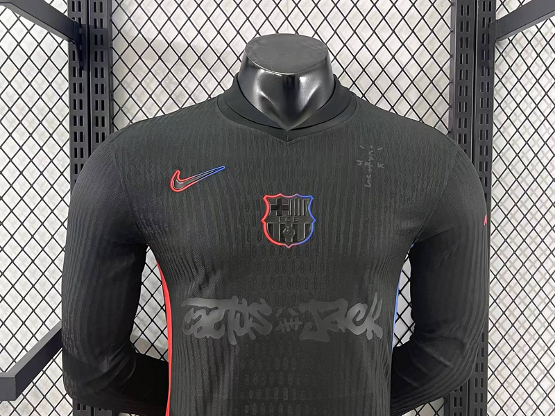 2024/2025 Limited Edition FC Barcelona x Travis Scott Men’s Away  Player version Long sleeve