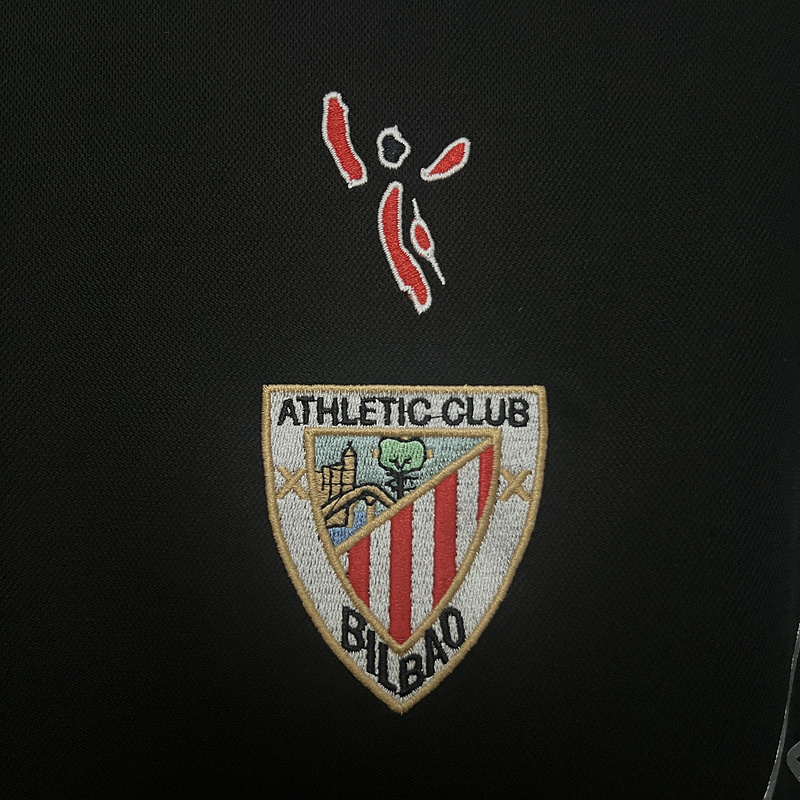 0508 Athletic Bilbao away Black  retro Fan version