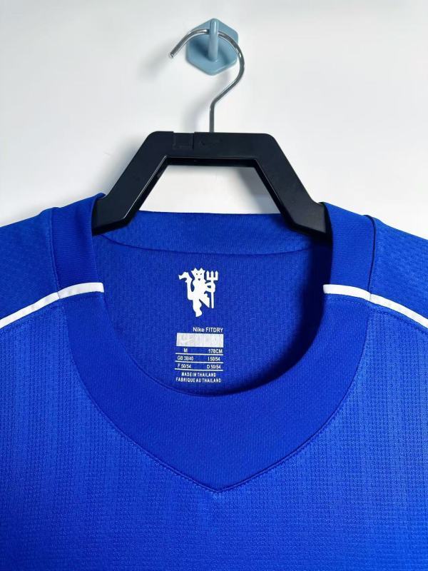 0708 Manchester United blue Goalkeeper long sleeve retro Fan version