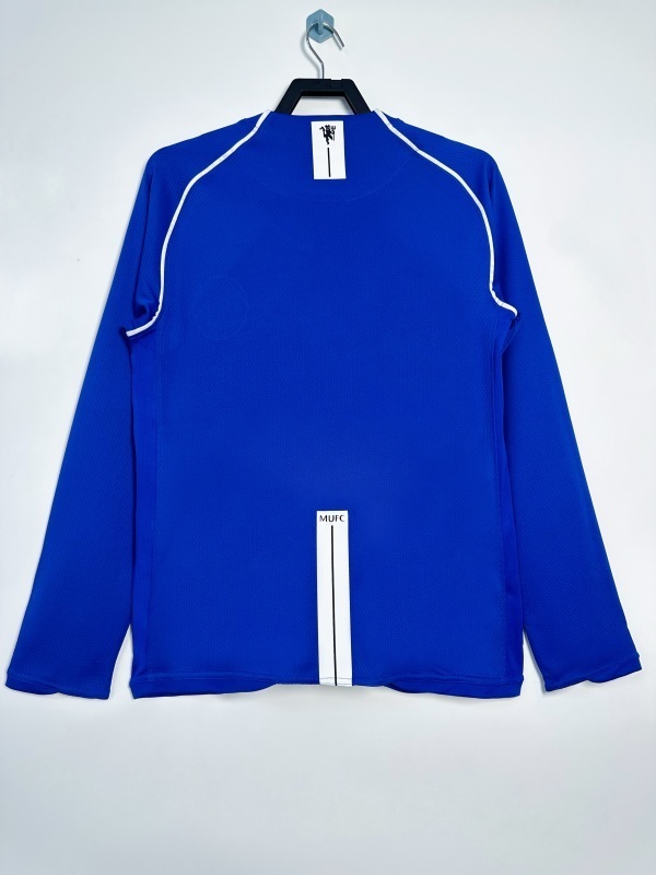 0708 Manchester United blue Goalkeeper long sleeve retro Fan version