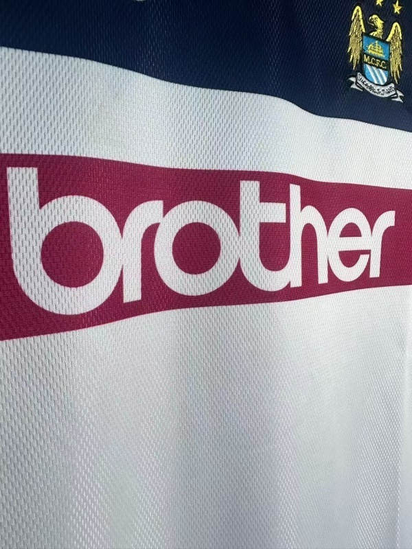 9798 Manchester City Away retro Long sleeve Fan version