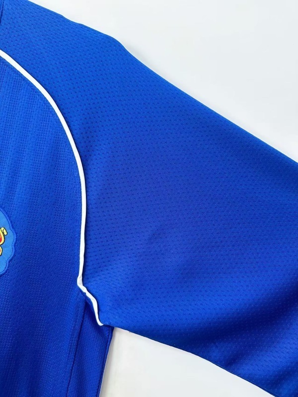 0708 Manchester United blue Goalkeeper long sleeve retro Fan version