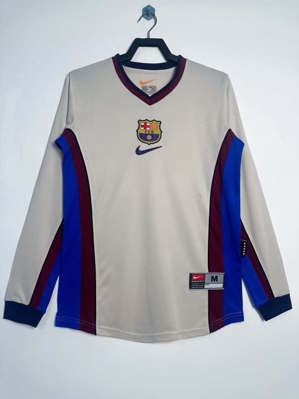 9899 Barcelona Away Long Sleeve retro Fan version