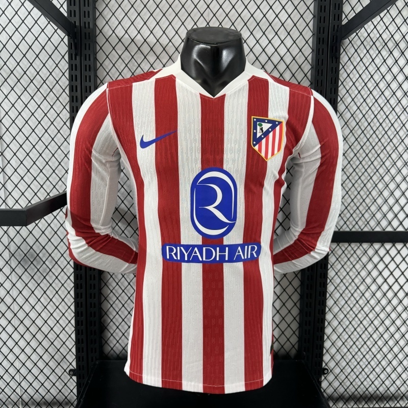 2526 Atletico Madrid Long sleeve Home Player version