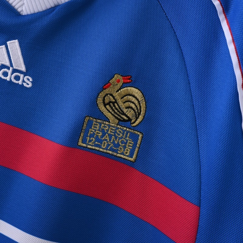 1998 France home Long sleeve retro Fan version