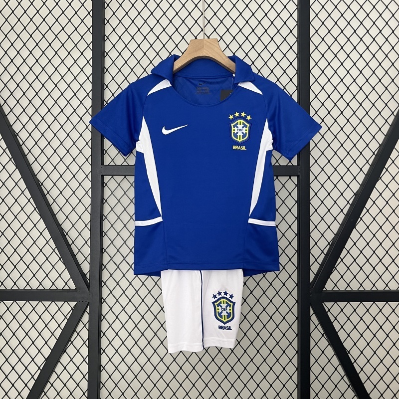 2002 Brazil Away retro Kids kit