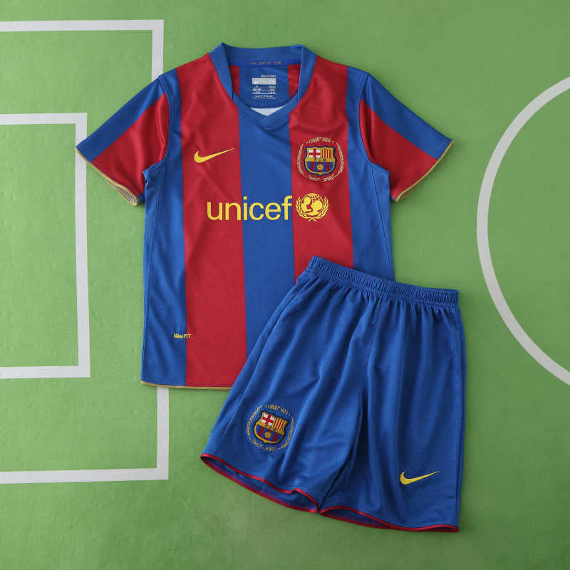 0708 Barcelona home retro Kids kit