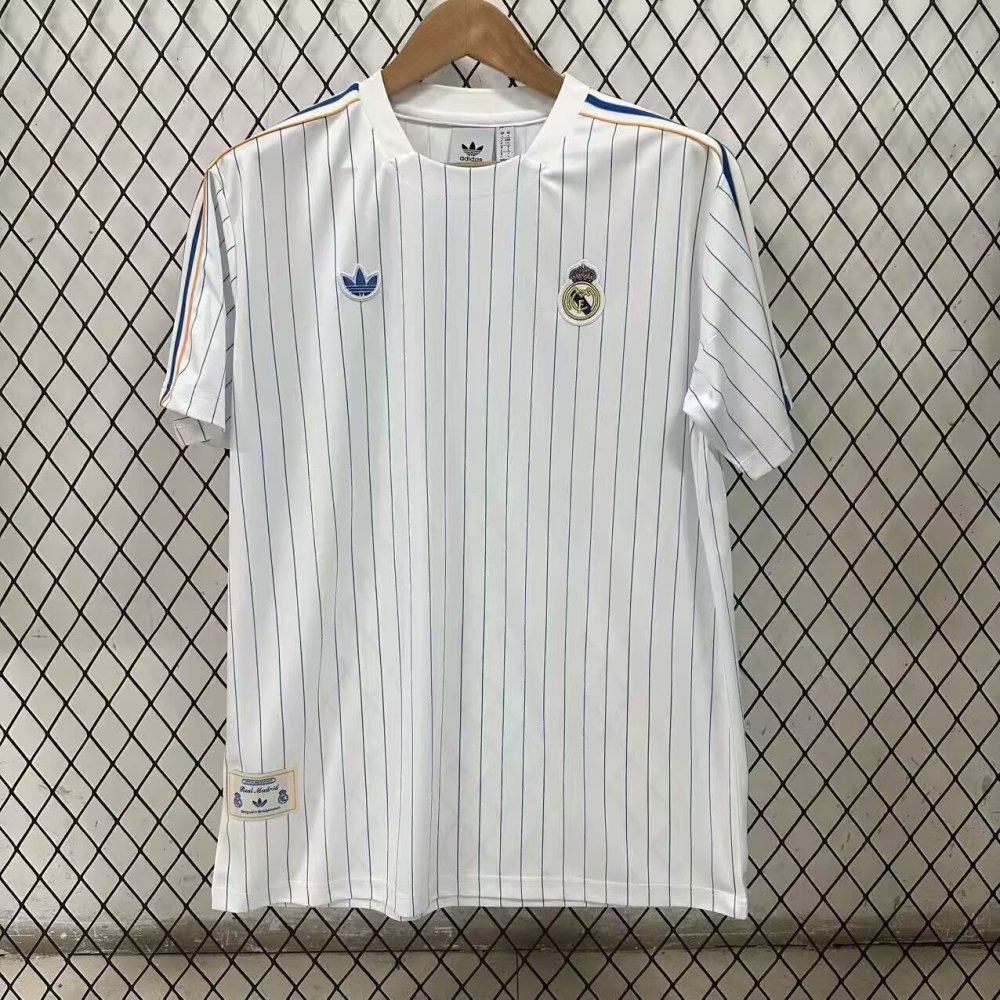 2526 Real Madrid white Retro T-shirt