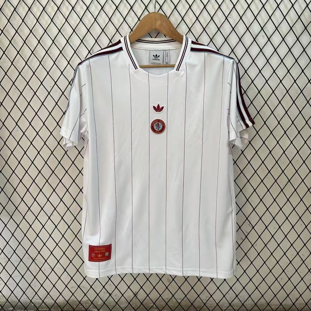 2526 Aston Villa white Retro T-shirt