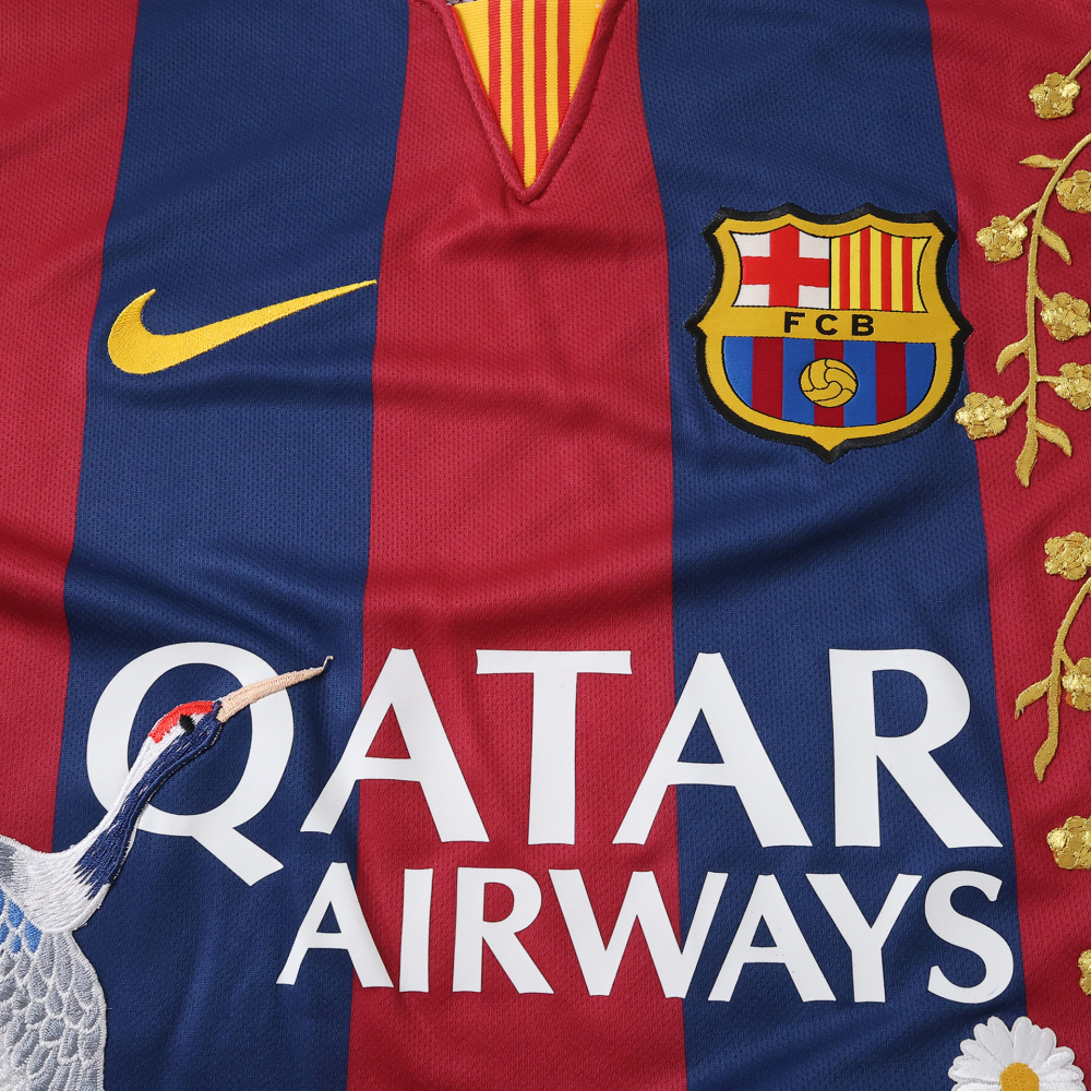 1415 Barcelona home embroidery retro Fan version