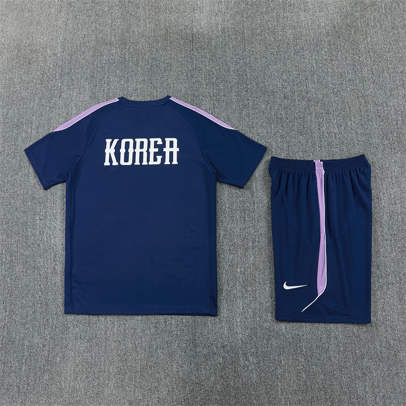 2026 South Korea (royal blue) Training clothes suit Short sleeve Fan version