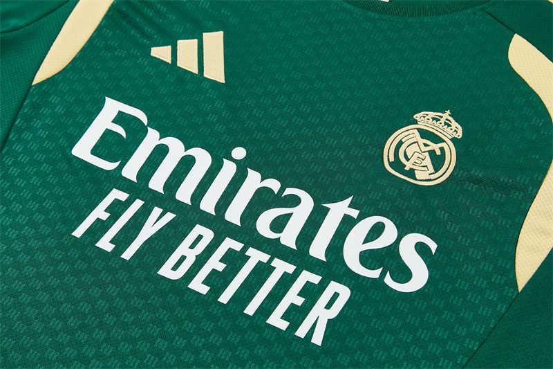 2026 Real Madrid (green) Training clothes suit Short sleeve Fan version