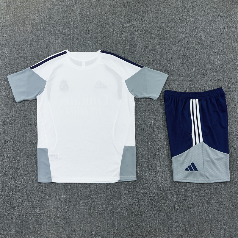 2026 Real Madrid (white) Training clothes suit Short sleeve Fan version