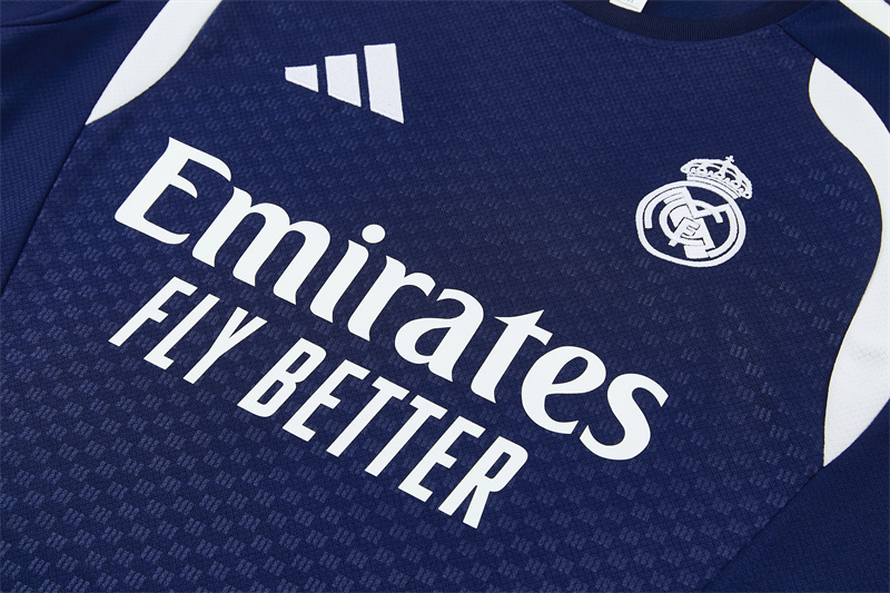 2026 Real Madrid (royal blue) Training clothes suit Short sleeve Fan version