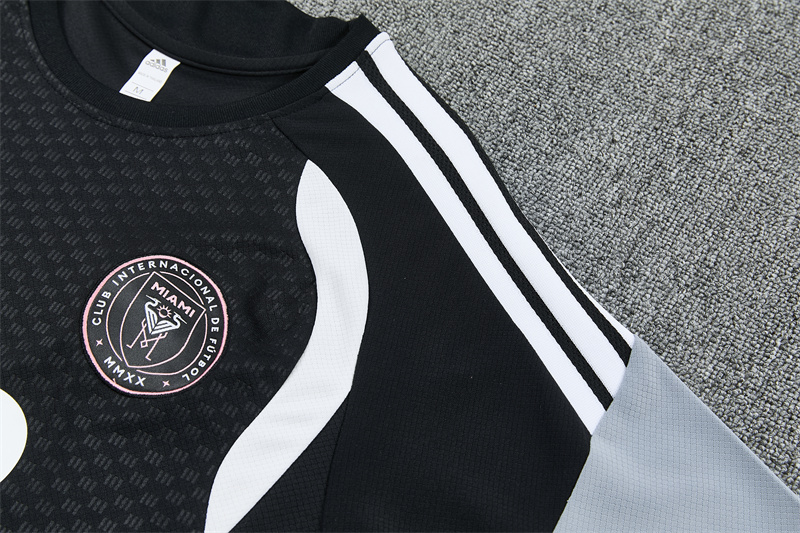 2627 Inter Miami  (black) Training clothes suit Short sleeve Fan version
