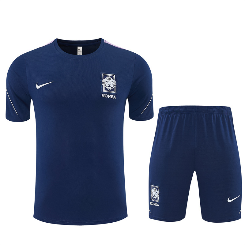 2026 South Korea (royal blue) Training clothes suit Short sleeve Fan version