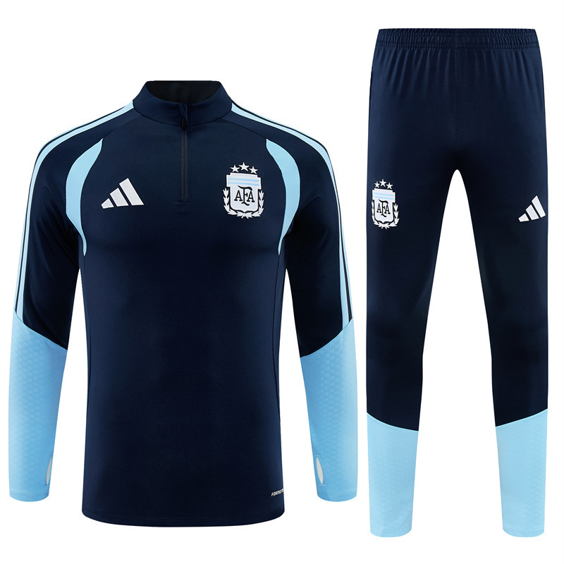 2026 Argentina (royal blue) Half zip training suit set