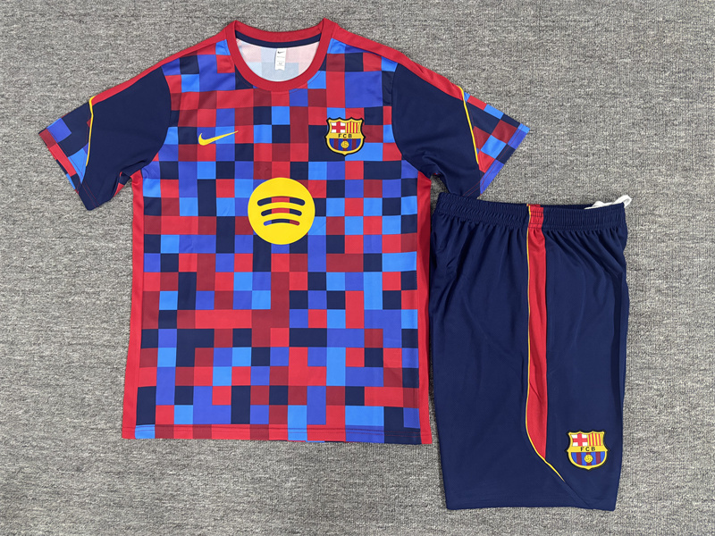 2026 Barcelona (red-blue) Training clothes suit Short sleeve Fan version