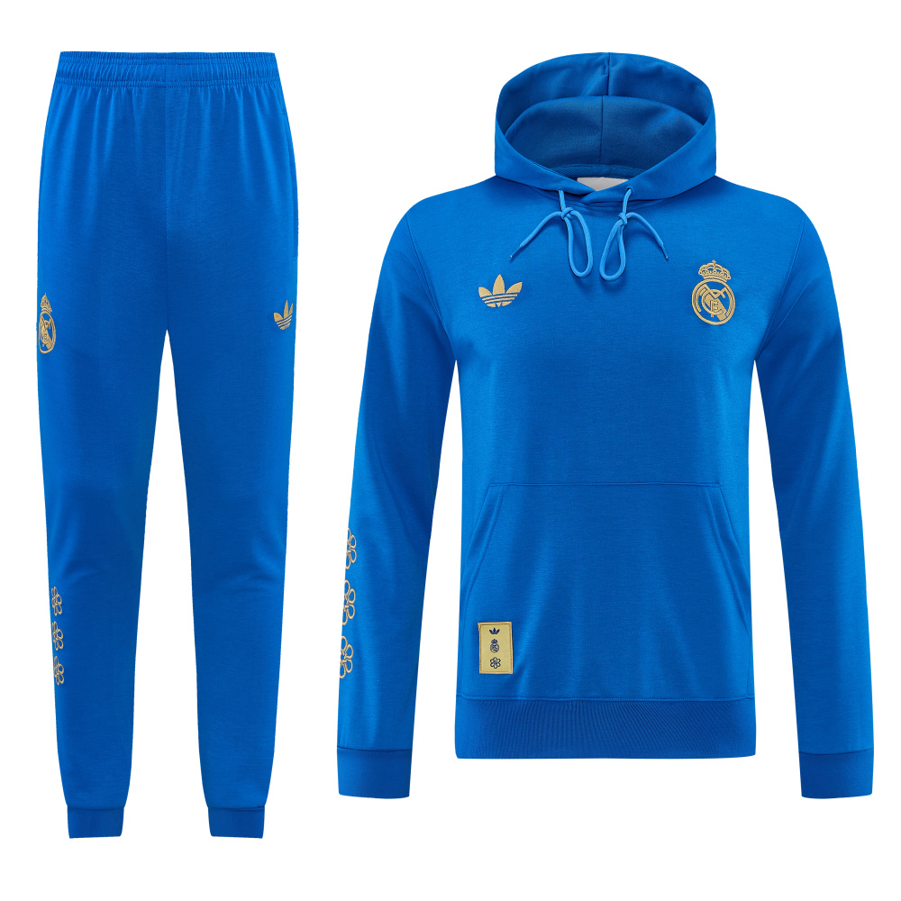 2627 Real Madrid (blue)  Hooded training suit set