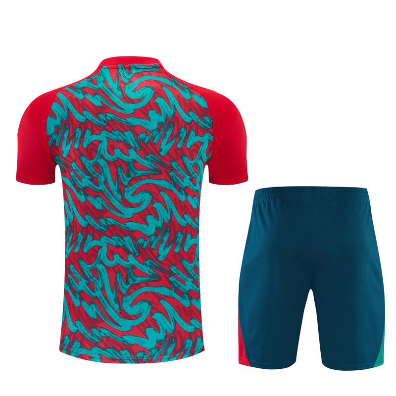 2026 Portugal (red-green) Training clothes suit Short sleeve Fan version