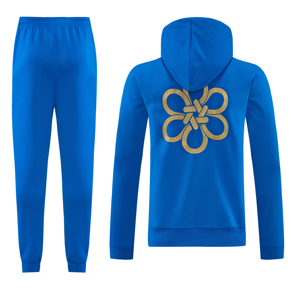 2627 Real Madrid (blue)  Hooded training suit set