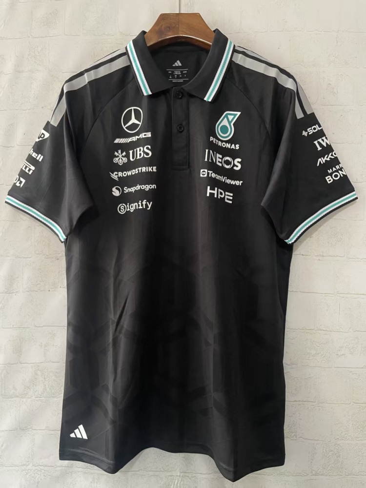 2026 F1 Mercedes-Benz Polo-Collar（black） Racing Shirt