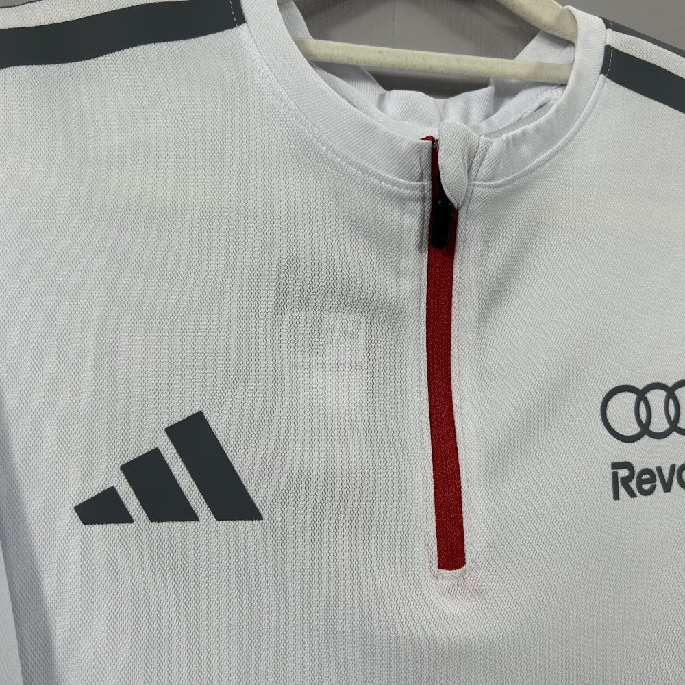 2026 F1 Audi white half-zip racing top