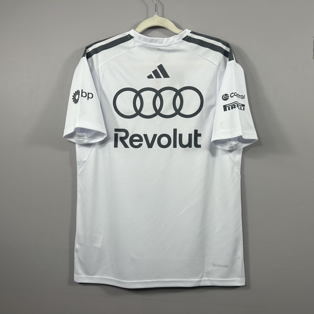 2026 F1 Audi white half-zip racing top